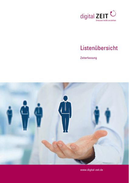 Listenübersicht Zeiterfassung